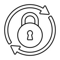 An icon design of lock update vector