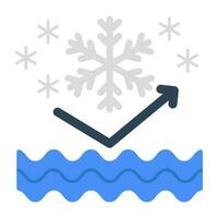 un único diseño icono de nieve resistente vector