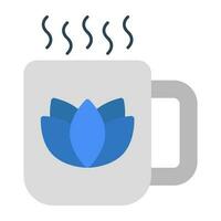 A creative design icon of spa tea vector