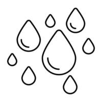 An icon design of raindrops vector