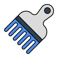 Premium download icon of detangling comb vector