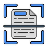 WebModern design icon of file scanning vector