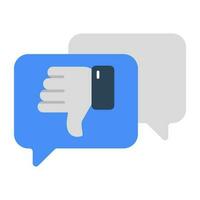 Negative feedback icon, editable vector