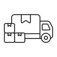 Perfect design icon of cargo van vector