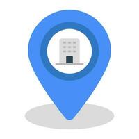 Editable design icon of building location vector