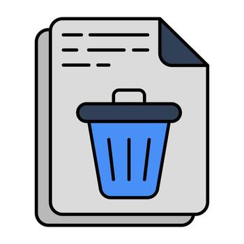 Modern design icon of delete file available for instant download vector