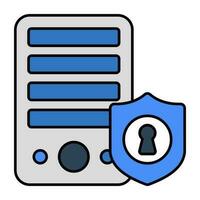 An icon design of server security vector