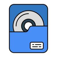 A unique design icon of audio folder vector