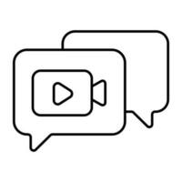 A unique design icon of video chatting vector