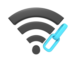 3d ícone do Wi-fi ligação png