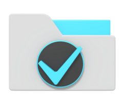 3d icon of Approved Folder png