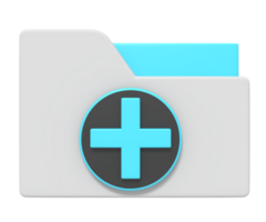 3d icon of Add Folder png