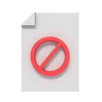 3d icon of Block Document png