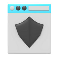 Security shield of webpage online png