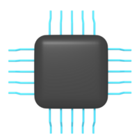 3d icono de chip png