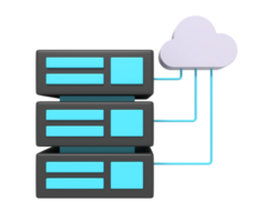 3d icon of Cloud Database png