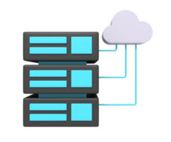 3d icône de nuage base de données png