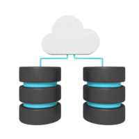 3d icono de nube base de datos png