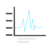 3d icon of Line Chart png