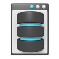 3d icon of Web Database png