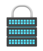 Security padlock database png