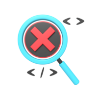 3d icon of Coding Error png