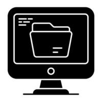 A unique design icon of computer folder vector