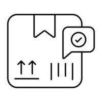 Editable design icon of logistic chat vector