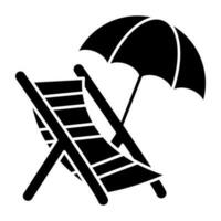 Modern design icon of deck chair vector