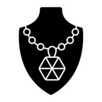 An icon design of necklace vector