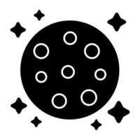 An icon design of full moon vector