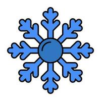 icono de diseño moderno de copo de nieve vector