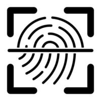 Perfect design icon of fingerprint scanning vector