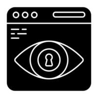 An icon design of security monitoring vector