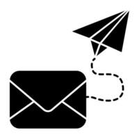 un único diseño icono de enviar correo vector