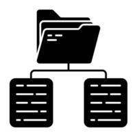 A unique design icon of folder network vector