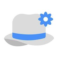 An editable design icon hat, headwear accessory vector