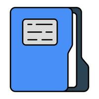 Editable design icon of folder case vector
