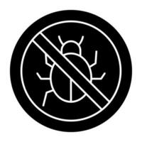 Modern design icon of no bug vector