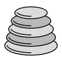 A readily available icon of spa stones, flat design vector