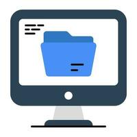 A unique design icon of computer folder vector