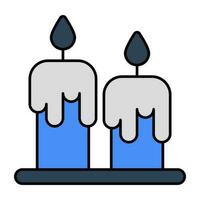 Trendy vector design of candles