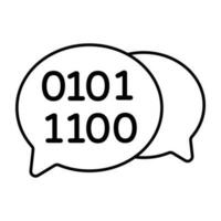 Premium download icon of binary chat vector