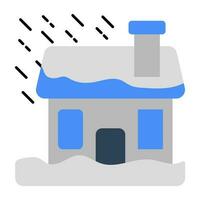 pesado lluvia icono en plano diseño aislado en blanco antecedentes vector