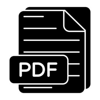 Editable design icon of pdf file vector