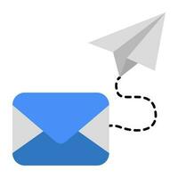 A unique design icon of send mail vector