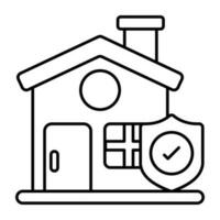 Trendy vector design of home security