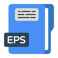 A flat design icon of eps file vector