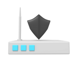 Security shield of internet router png