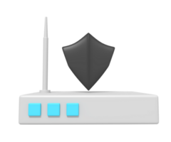 Security shield of internet router png